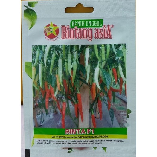 BIBIT CABAI RAWIT RINTA F1 - BINTANG ASIA (KEMASAN PABRIK)