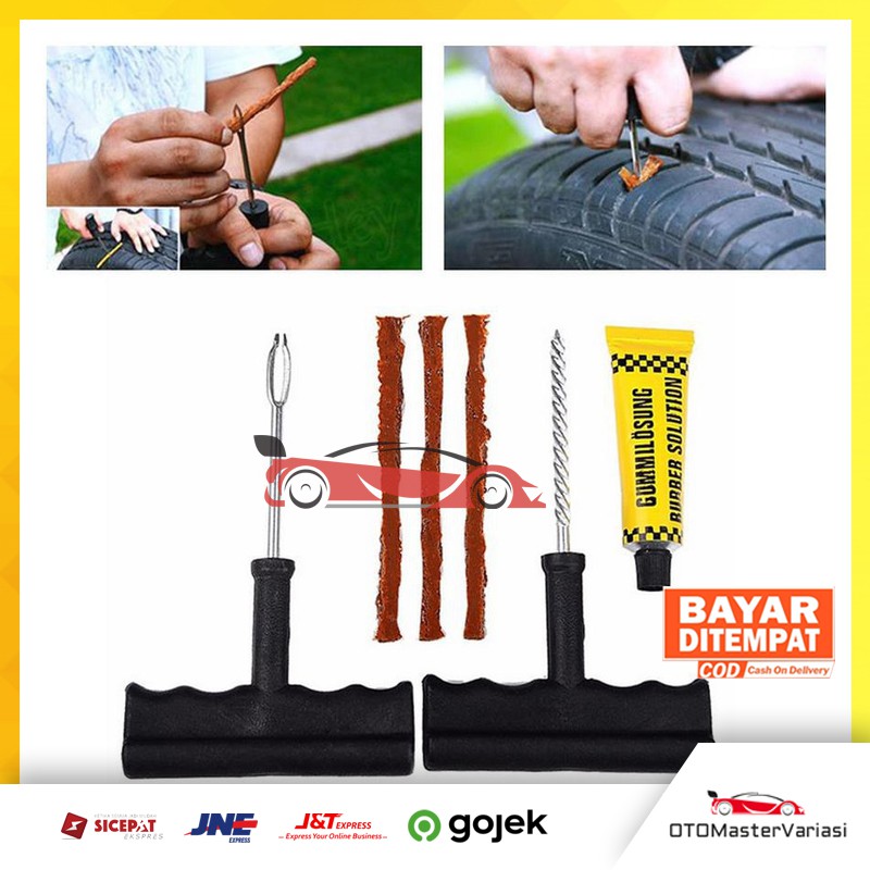 Alat Tambal Ban Tubles Repair Kit Tambal Ban Tubeless Mobil Motor