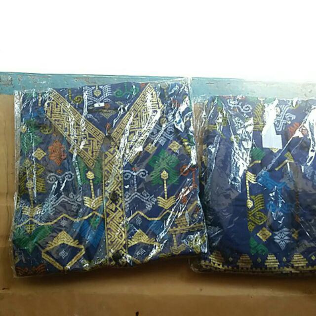 Qnunbatik Sarimbit/couple Batik Anak Dress Terusan/hem Kemeja Mentari Prodo