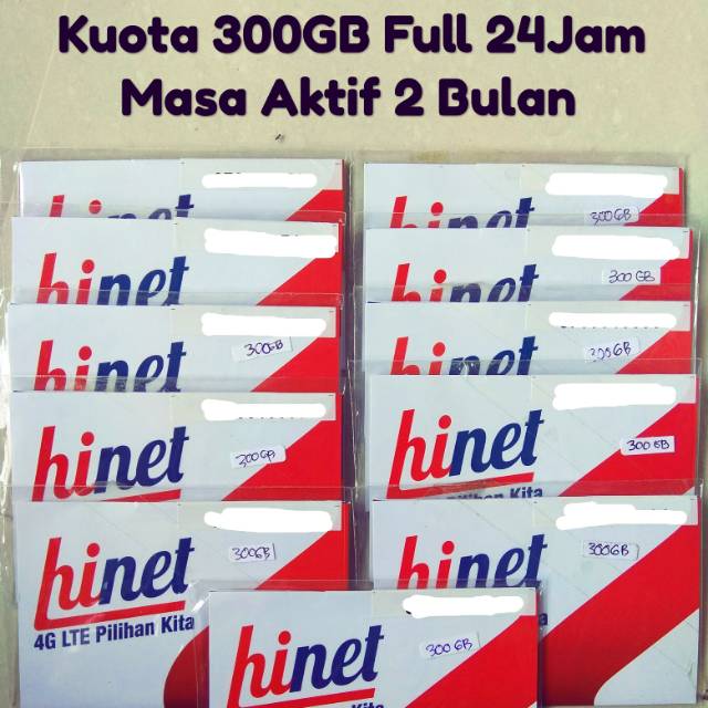 Paket Data Hinet Kuota 300gb 24jam Aktif 2 Bulan Shopee Indonesia