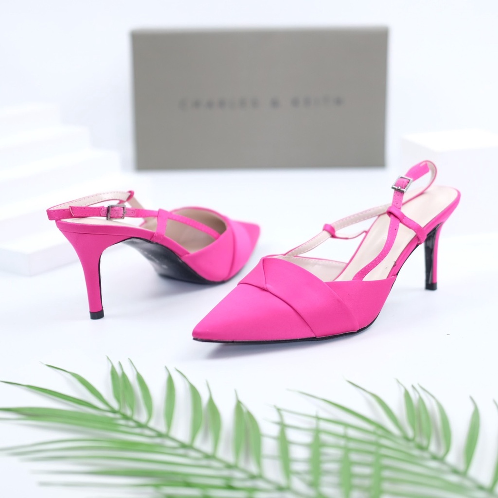 [7.7 Boombastis Sale⚡] - SEPATU WANITA IMPORT FORMAL SATIN CKS497 HAK TINGGI PREMIUM