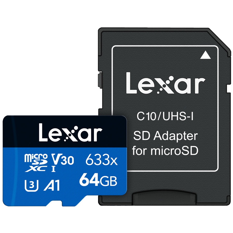 Lexar Microsd 128GB 64GB High Performance 633x Up to 95Mb/s