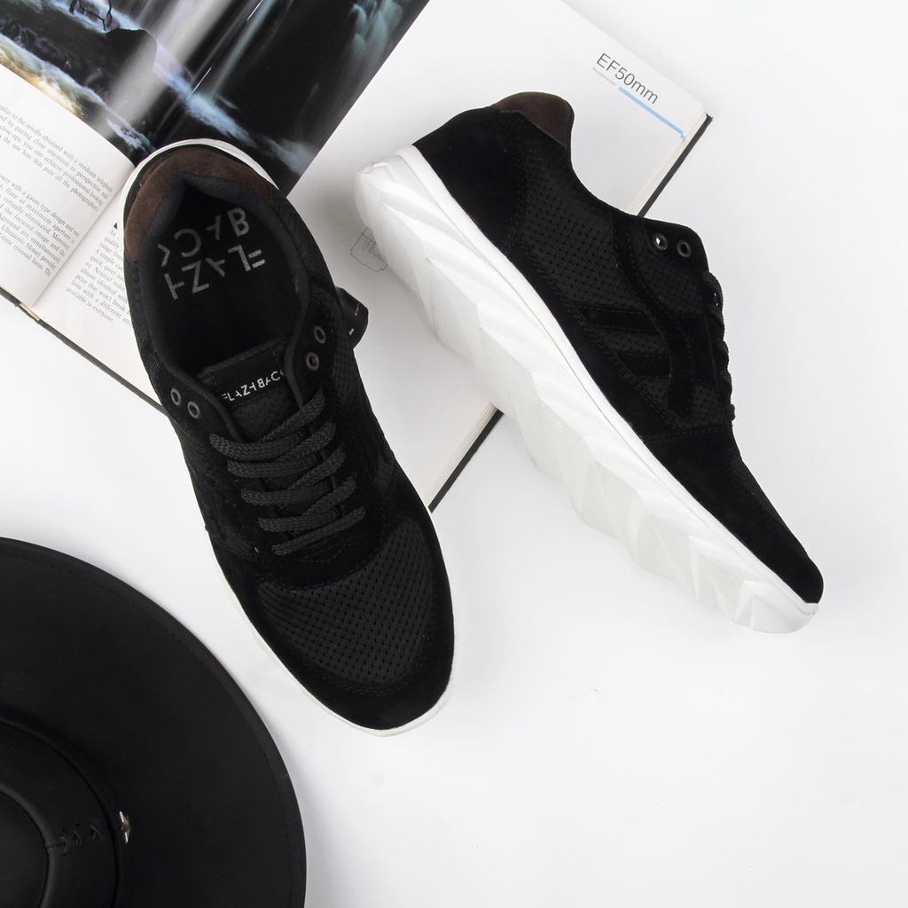flazhback sepatu sneakers casual lari pria warna hitam nyaman dipakai nassa.id f 1107 sepatu lari co