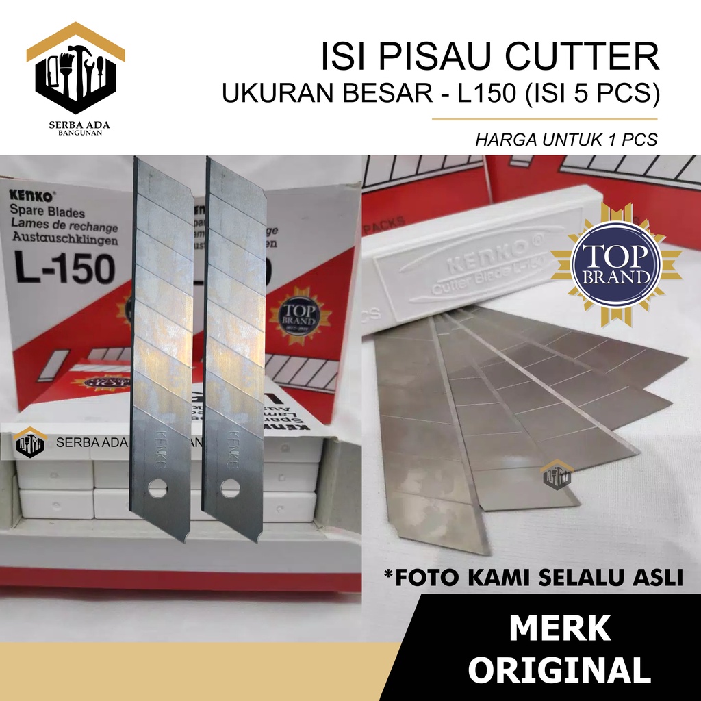 ISI MATA PISAU CUTTER  KENKO ASLI L-150 BESAR &amp; JOYKO A 100 KECIL/SILET TAJAM KUALITAS BAGUS 1KTK