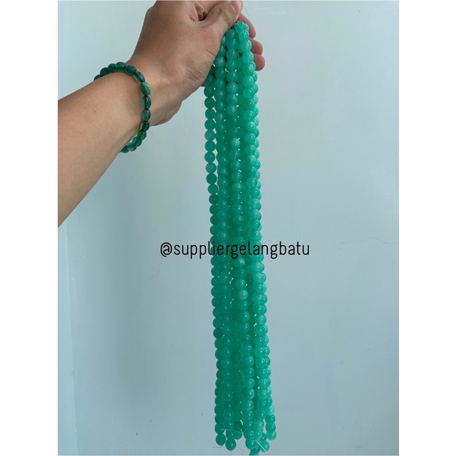 light green AMAZONITE 10mm hijau tosca premium bead stone handmade DIY