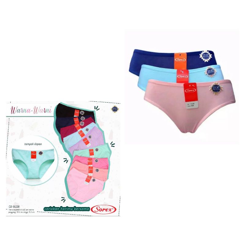 PS 401 CELANA DALAM KATUN WANITA SOREX 15228 / CD WANITA POLOS MINI