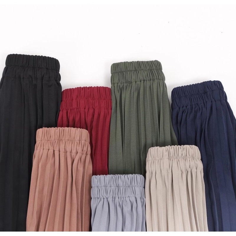 Rok plisket pleated premium payung rok panjang wanita tania skirt Factory Outlet