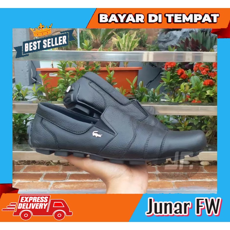 Sepatu Pria Kasual Slip On Kulit Asli Original Shoes Garut Murah Berkualitas - Sepatu Pantofel Kulit