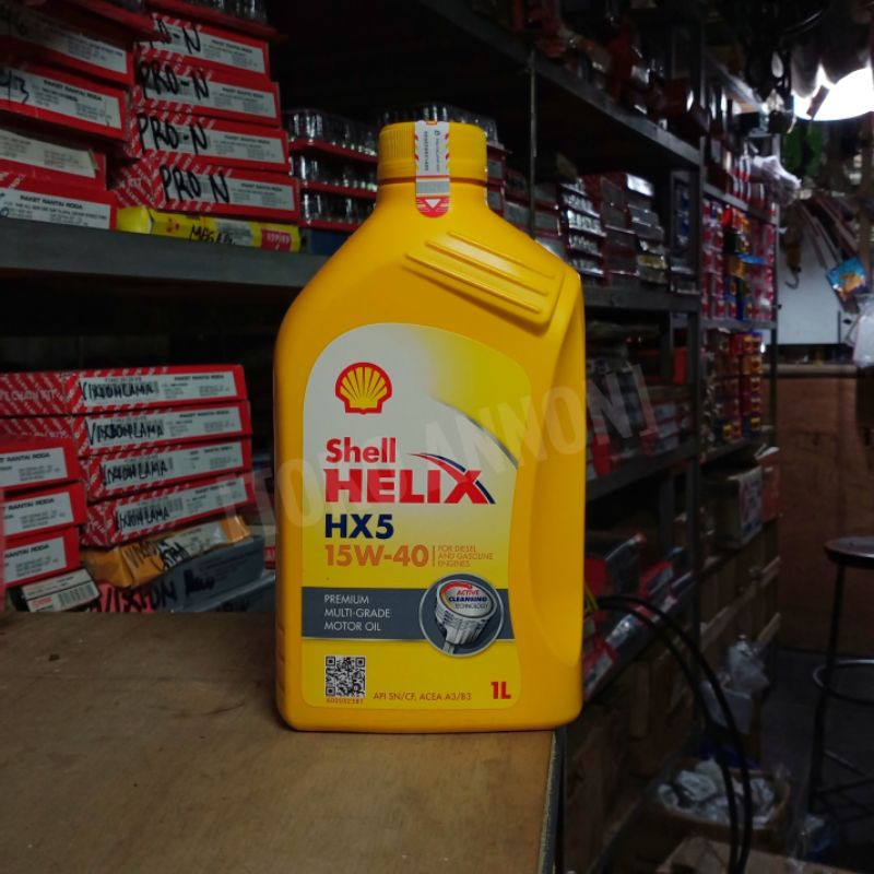 OLI SHELL HELIX HX5 15W-40 1Liter | Oli Mesin Motor Shell Helix