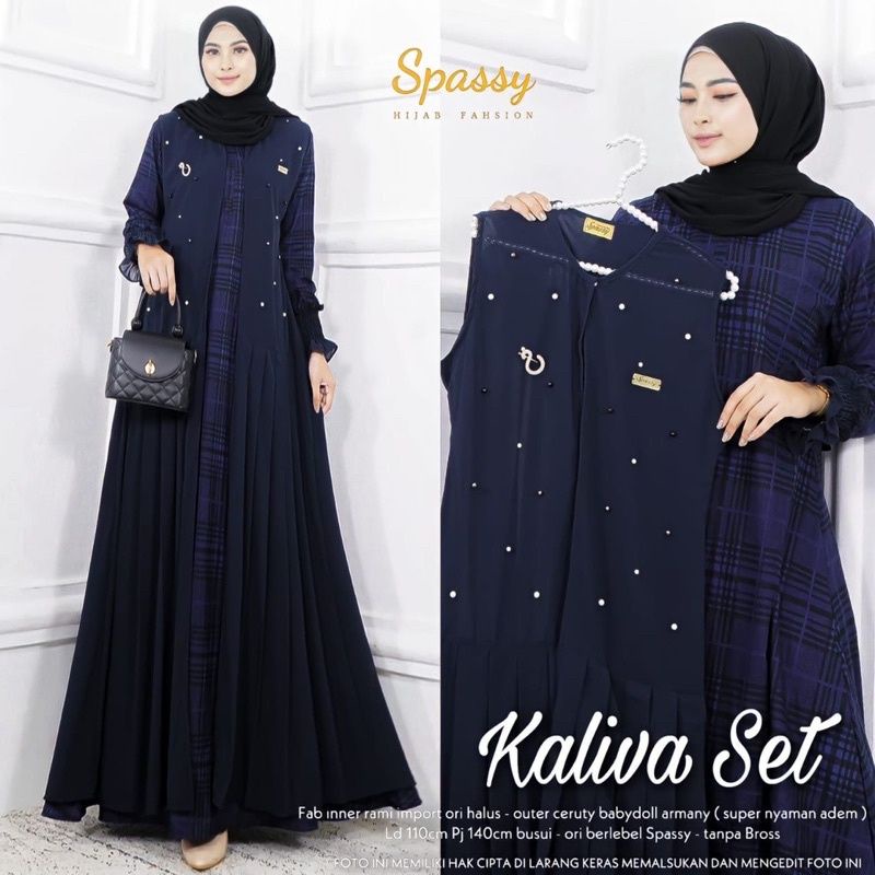[[ BISA COD ]] TIDAK ORI UANG KEMBALI - ORI BERLABEL SPASSY - KALIVA SET | GAMIS SPASSY ORI