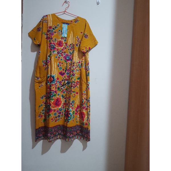 DS 25 Motif Bunga Kecil Padi Kencana Ungu Label Biru