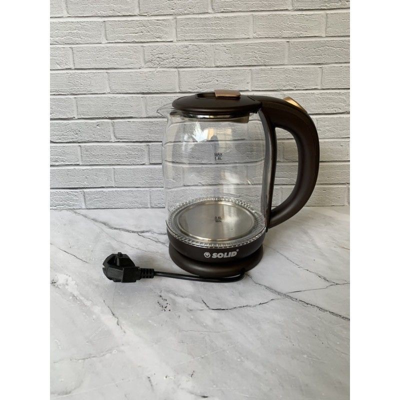 Teko Listrik 1.8 Liter Kaca SOLID JK-5CR-18 Crystal Series Kettle Air / Ceret Elektrik