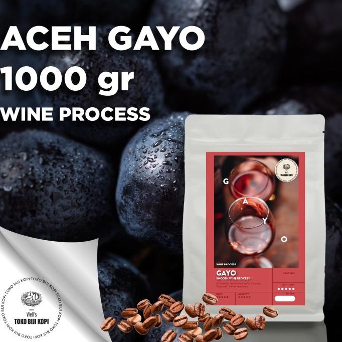 

KOPI ARABIKA GAYO SMOOTH WINE PROCESS ROASTED BEAN COFFEE - 1 KG