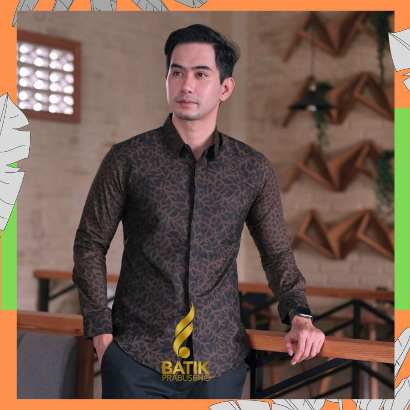 Flash Sale Motif Harubuwono Kemeja Batik Pria Lengan Panjang Slimfit Katun Printing Baju Batik Prabuseno 8epeLNSZGN88BY