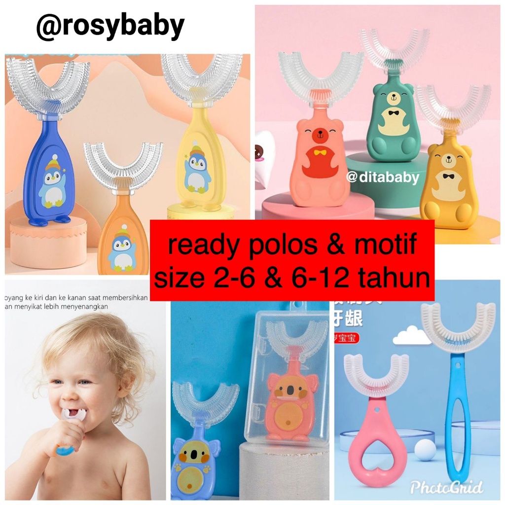 sikat gigi silikon bayi anak bentuk U | tooth brush baby silicon type U sikat gigi anak sikat tooth paste