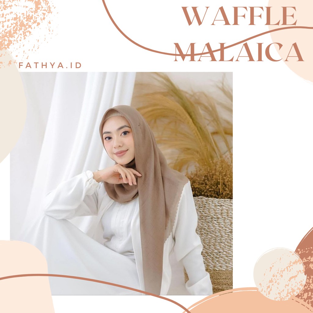 Hijab Kerudung Segi Empat Waffle Malaica
