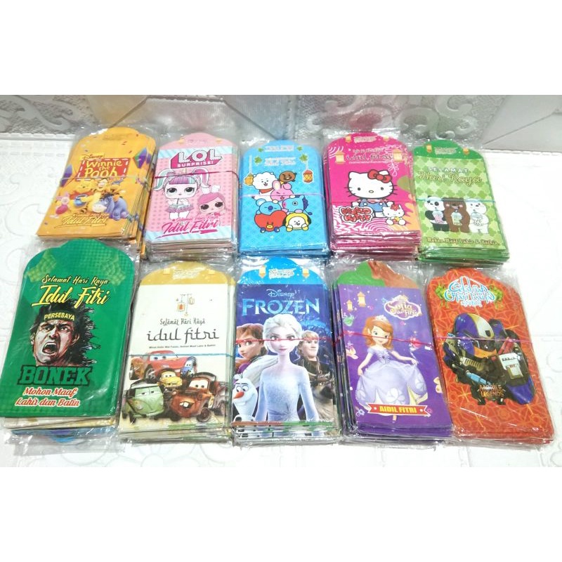 

Amplop Lebaran Motif kartun isi 24pcs