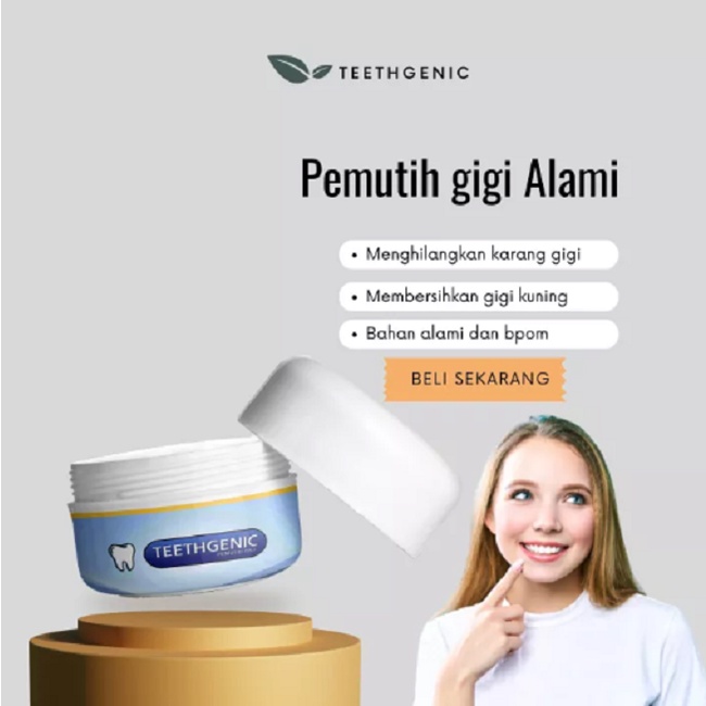 Teethgenic Teeth Whitening Activated Charcoal Carbon Pemutih Gigi Alami 30g