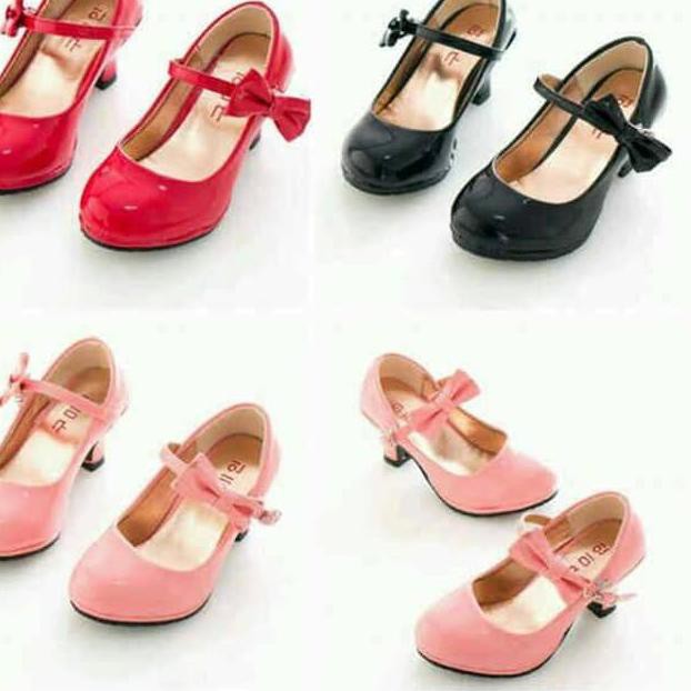 Sepatu Pesta High Heels Anak/ Sepatu Sandal Hak Tinggi Anak Perempuan Import ..,..