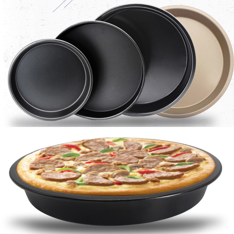 Pizza Pan Kitchen Bakeware Round Pattern Deep Dish Tray Metal Aluminum Alloy Non-stick Baking Pastry Tool