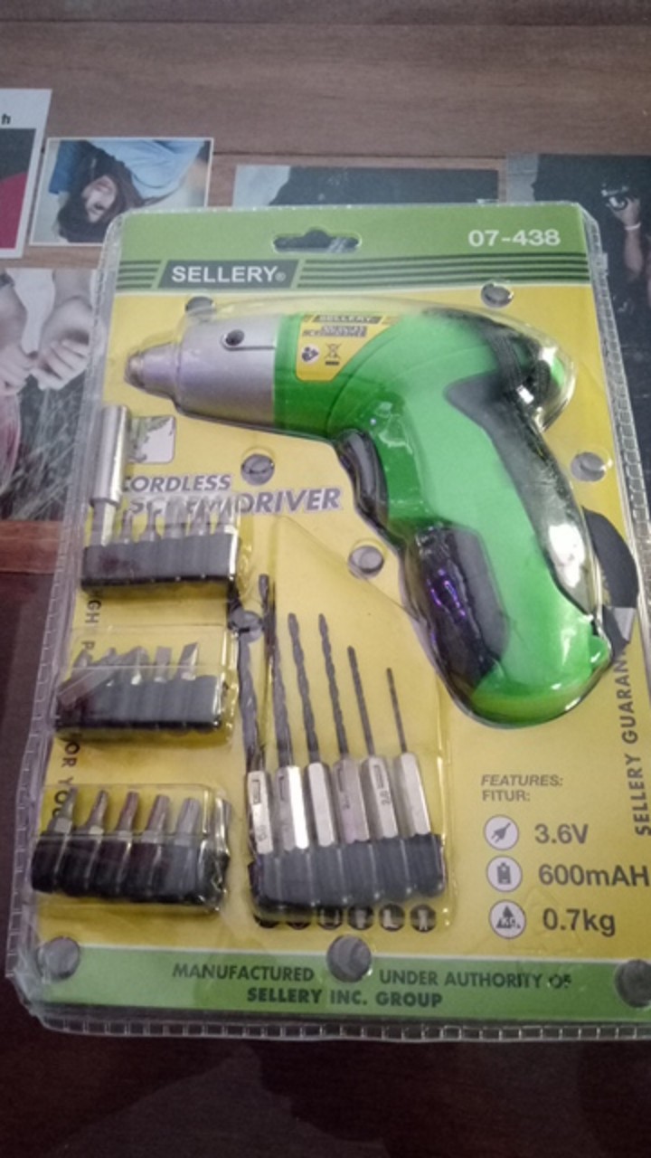 Bor Charger Tanpa Kabel / Cordless Screwdriver Sellery