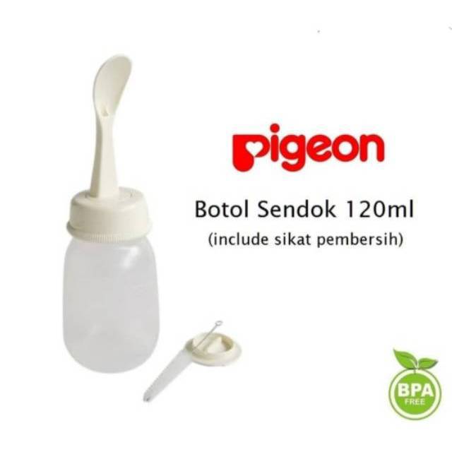 PIGEON - WEANING BOTTLE WITH SPOON 120 ML / BOTOL SENDOK /FOOD FEEDER