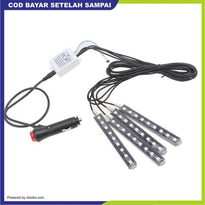 Universal LED Kolong Dashboard RGB  Lampu Kabin Interior Mobil Remote RGB Warna Warni