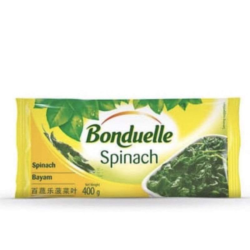 

bonduelle spinach leaf frozen sayur daun bayam beku