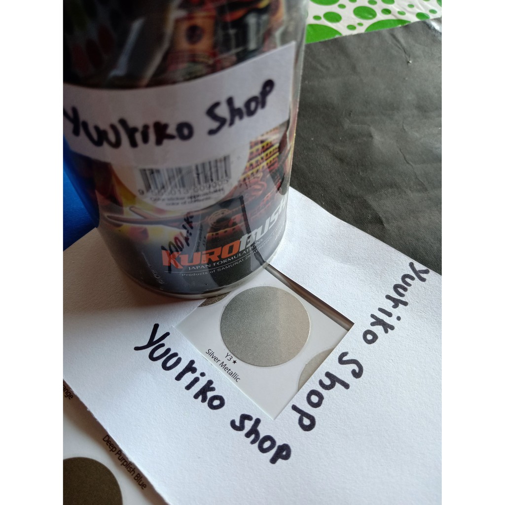 Pilok Samurai Cat samurai paint y3 silver metallic pilox cat semprot silver metalik abu abu