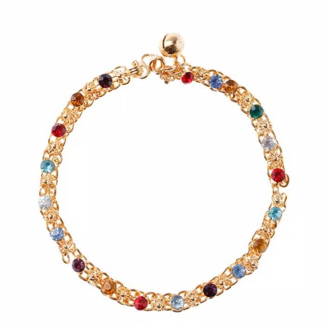 1901 Jewelry Gelang Rainbow 412 Lapis Emas Multicolor - Perhiasan Kasual Wanita