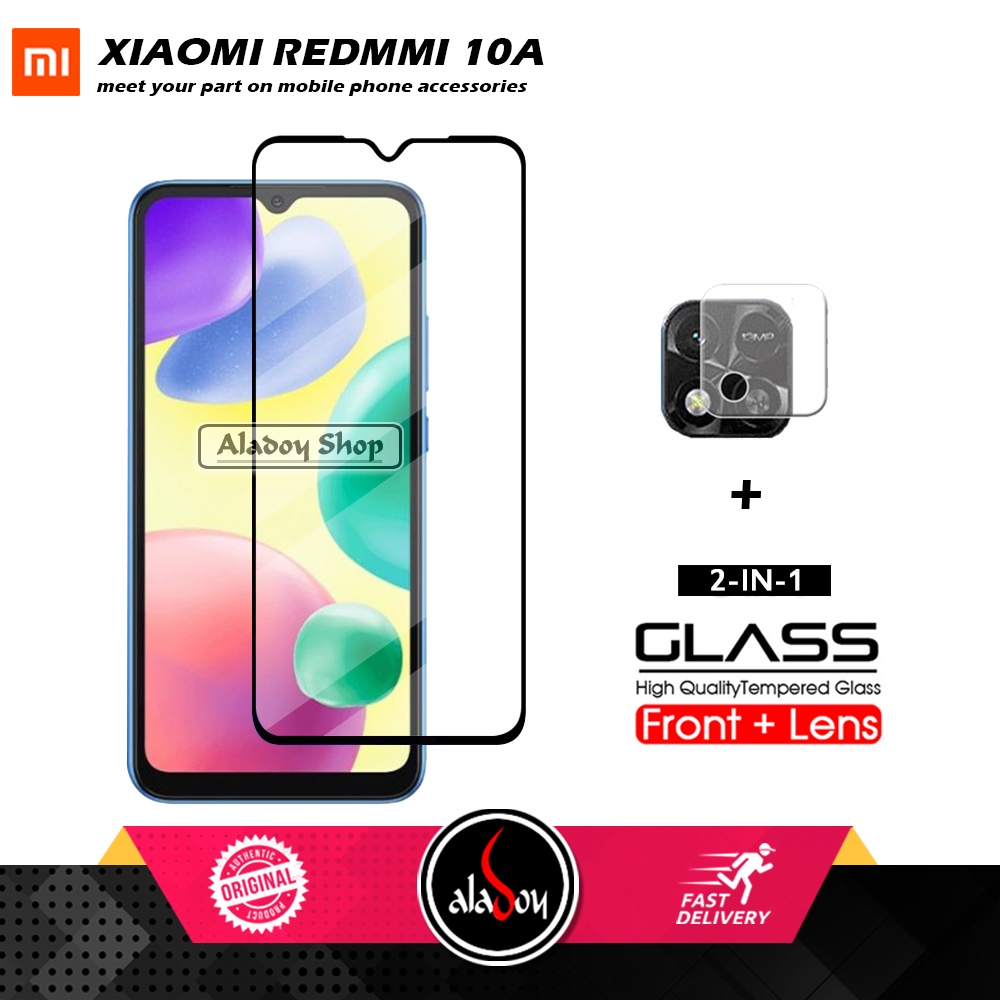 PAKET Tempered Glass Layar Xiaomi Redmi 10A 2022 Free Tempered Glass Camera