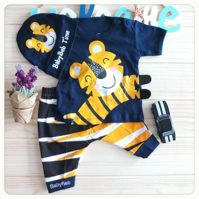  Baby Tiger setelan baju anak kaos oblong bayi laki  