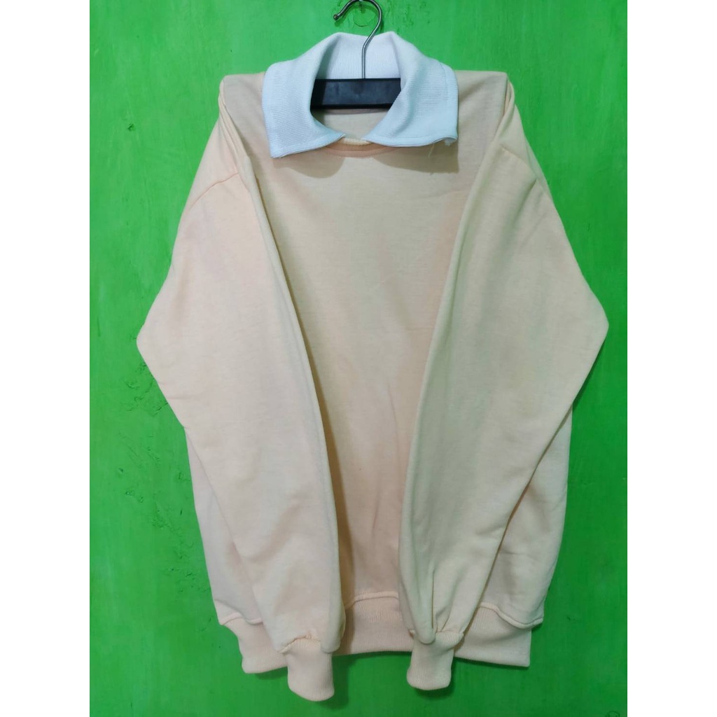 SWEATER POLOS KERAH TERBARU / SWEATER CREWNECK KERAH / SWEATER BAHAN COTTON FLEECE / OOTD TERABRU / SWEATER FASHION PRIA WANITA KEKINIAN / OOTD REMAJA TERABRU / SWEATER POLOSAN TERABRU / CREWNECK KERAH / HODIE TERBARU