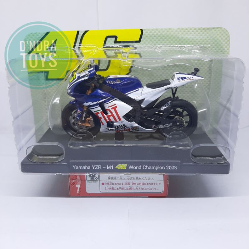 Diecast Miniatur Motor Motogp Yamaha YZR-M1 46 Valentino Rossi World Championship 2008