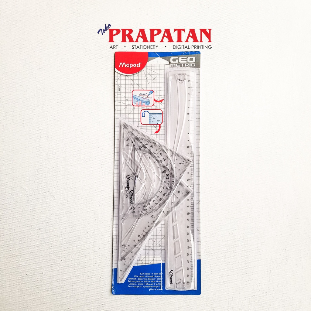 

Penggaris Geo Metric Maped set 4 pc / Geo Metric Ruler