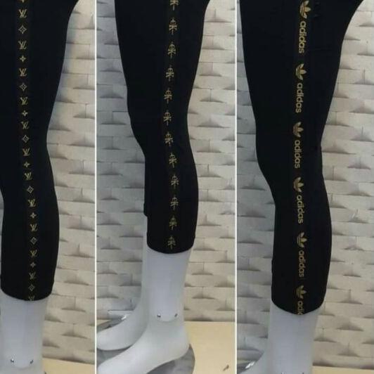 Legging Import 7/8 List Coklat Jahit Premium