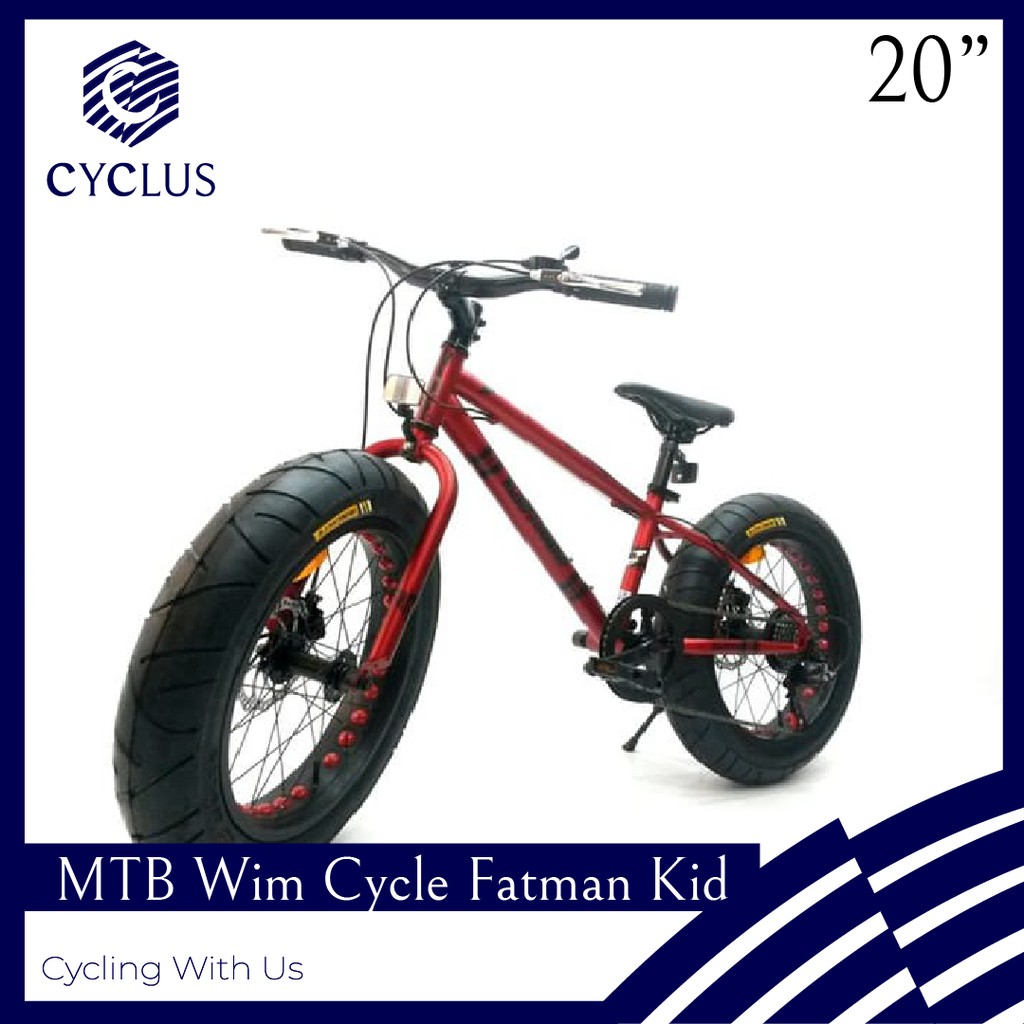 Sepeda MTB Wim Cycle Fatkids Ban Besar 20 Inch - KURIR INSTAN