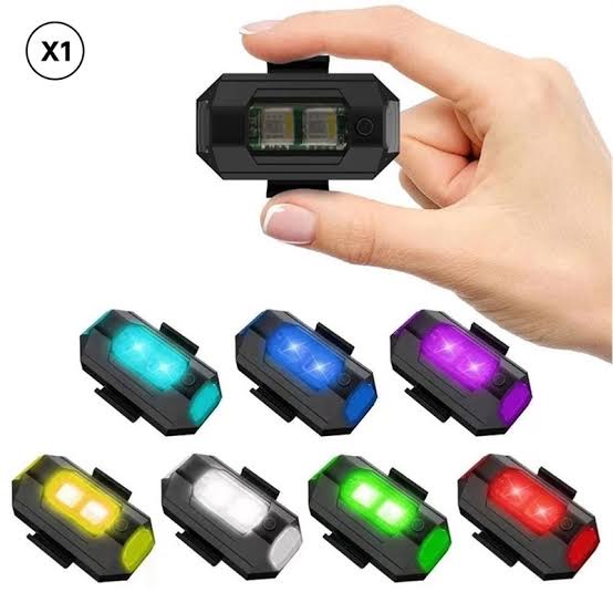 Lampu LED Kedip PESAWAT RGB Strobo 7 Warna USB mobil sepeda motor