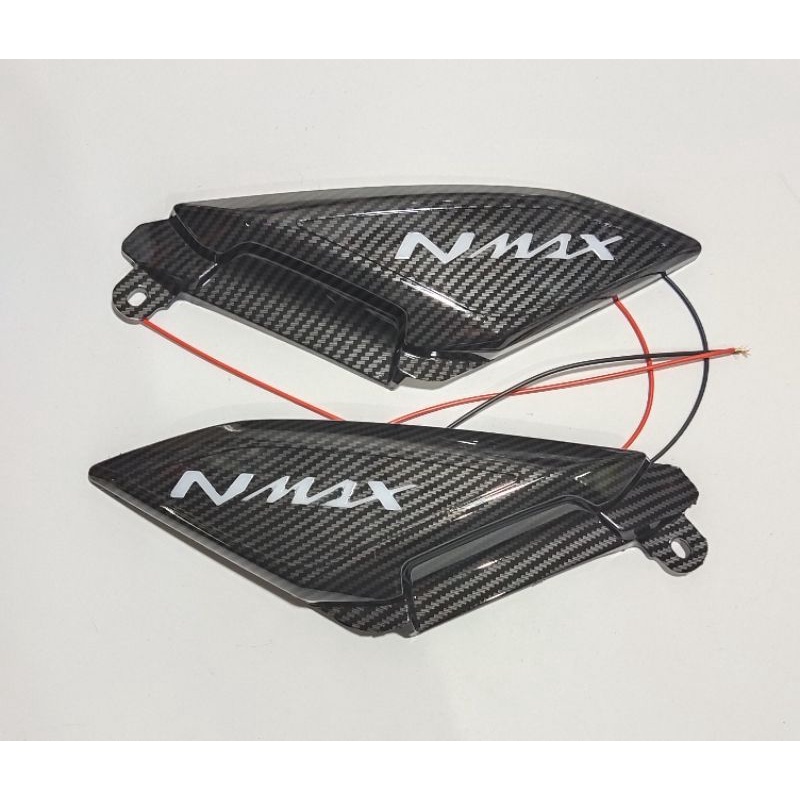 Covertutup body samping karbon LED yamaha nmax new 2020 cover pijakan