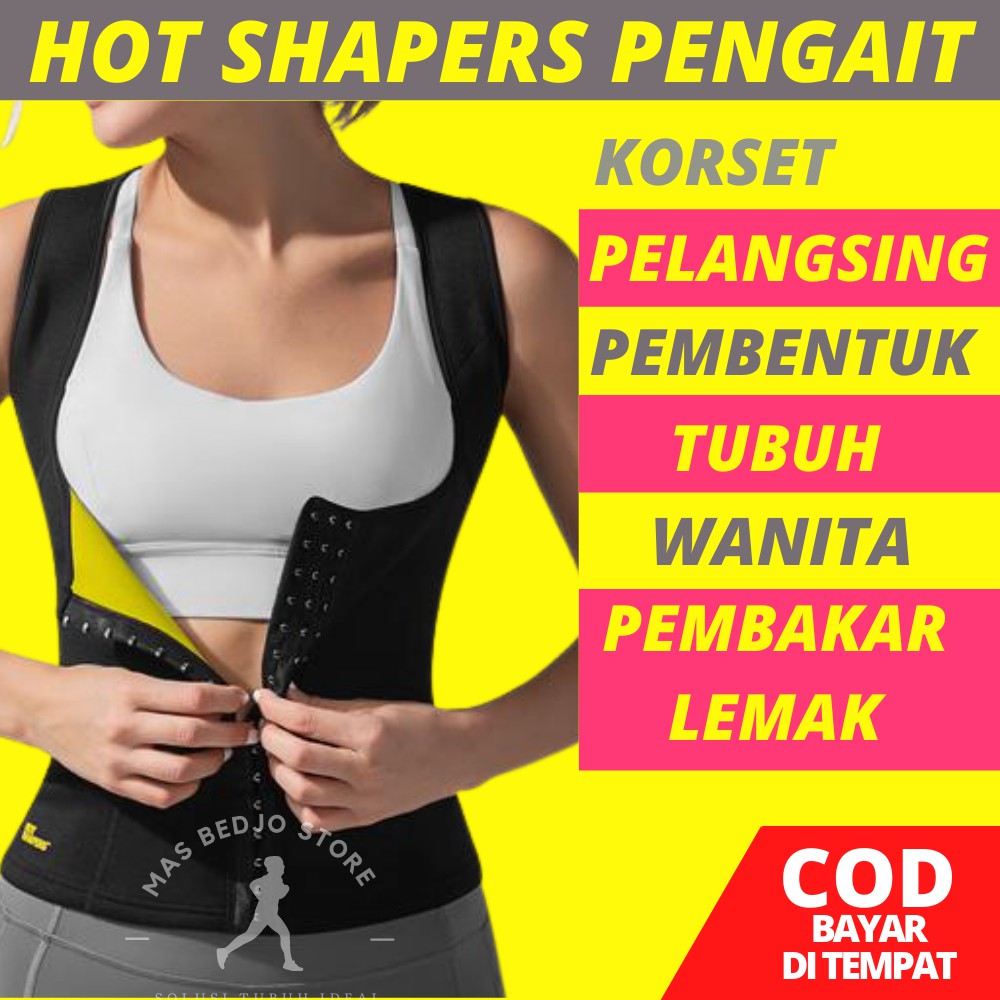 Korset b up Kebugaran Hot Shaper Resleting Depan Pelangsing Pembentuk Tubuh Wanita Cami Chincer HG10