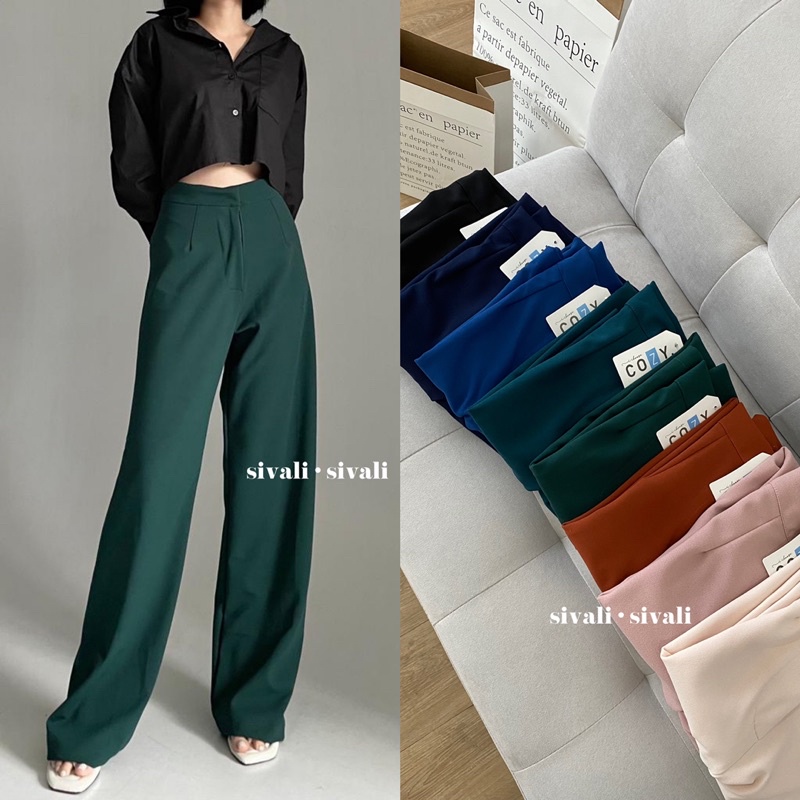 SIVALI Irene Pants | Celana Kulot Highwaist - Cullote Pants - Celana Wanita