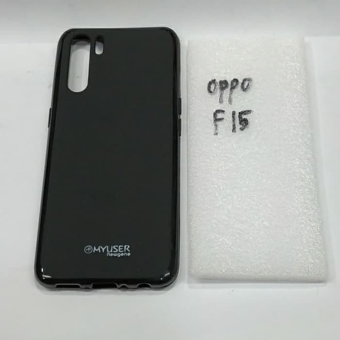 OPPO F15 karet softcase silikon karet hitam mantap