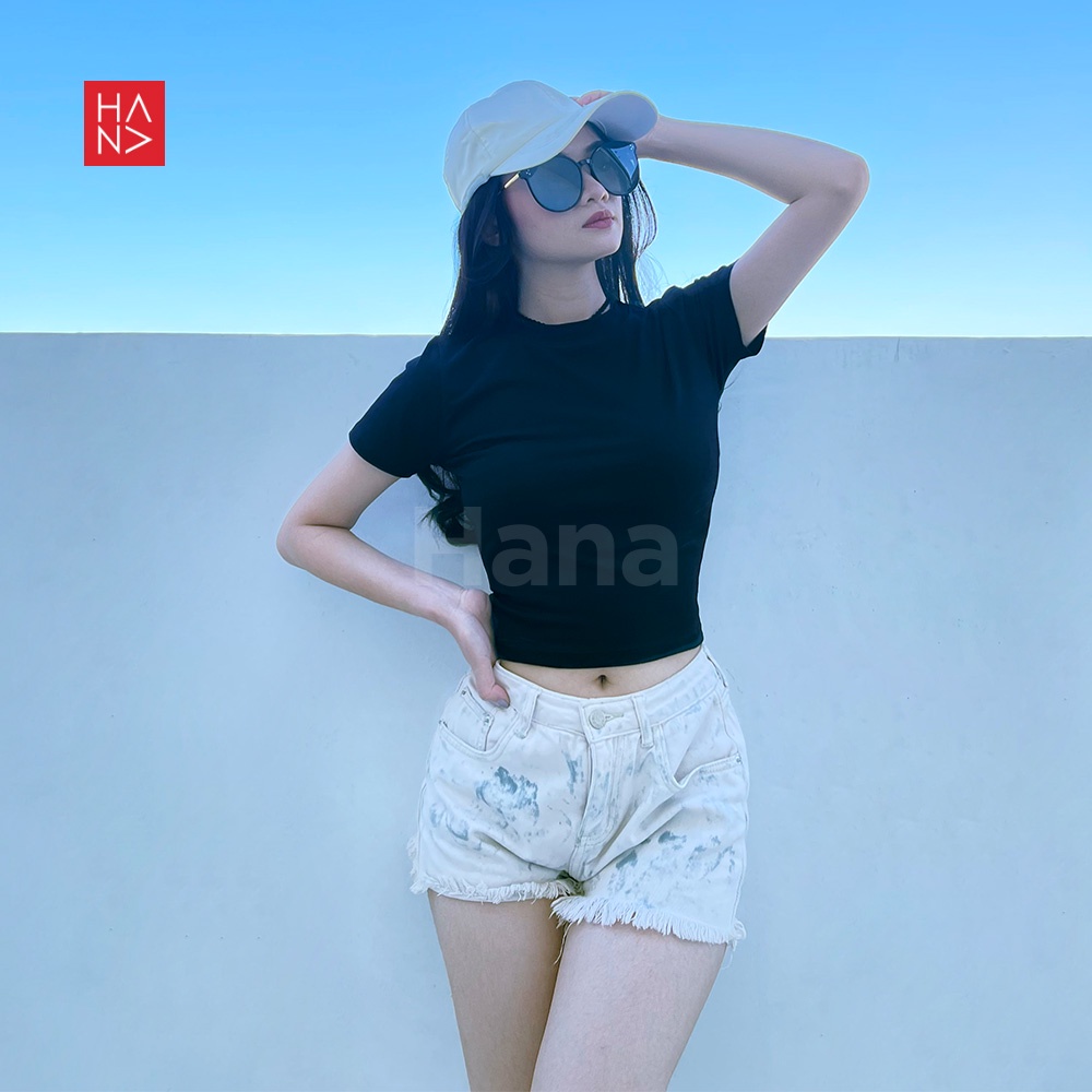 HanaFashion JKT - Jessie Crop Top Kaos Pendek Wanita - CT075