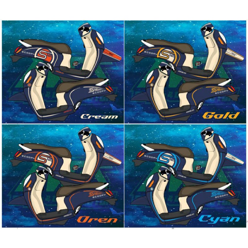 STRIPING S12 Thailand for Scoopy 2021 Transparan/Non transparan body navy