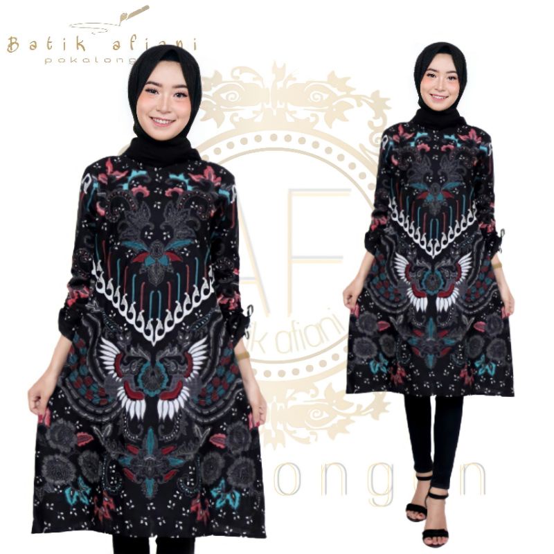 (BAYAR DITEMPAT)TUNIK BATIK  SHIBORI JUMPUTAN TERBARIU size S_3L  /HRB026 YELBOR KUPU ABU MERAK ABU