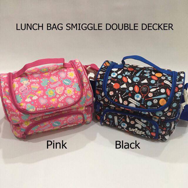 Lunch Bag Double Decker Smiggle Long Strap / Tas Kotak Bekal Makan Tali Panjang Smiggle