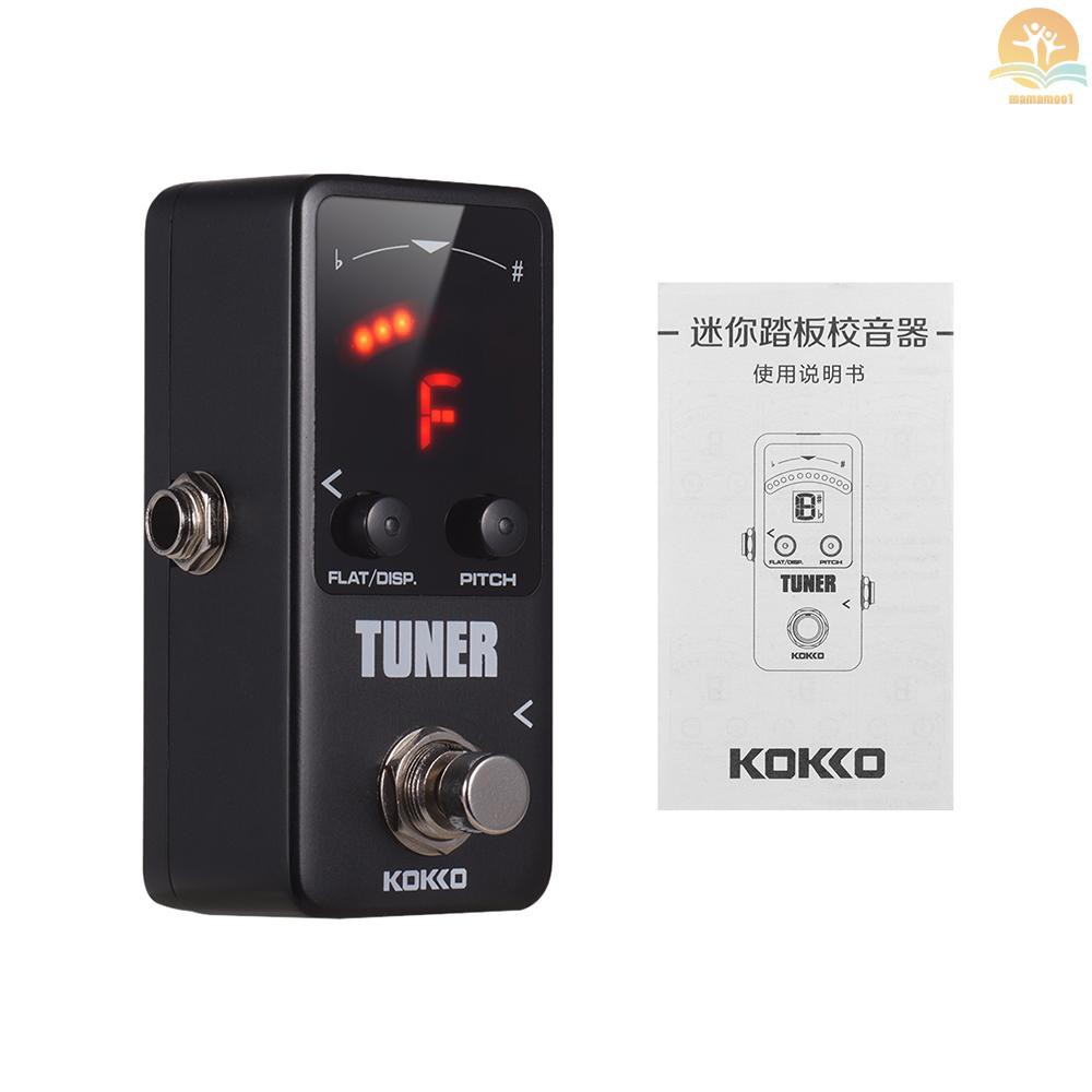 Kokko Ftn2 Tuner Pedal Efek Gitar Elektrik Mini Kromatik Dengan Display Led True Bypass