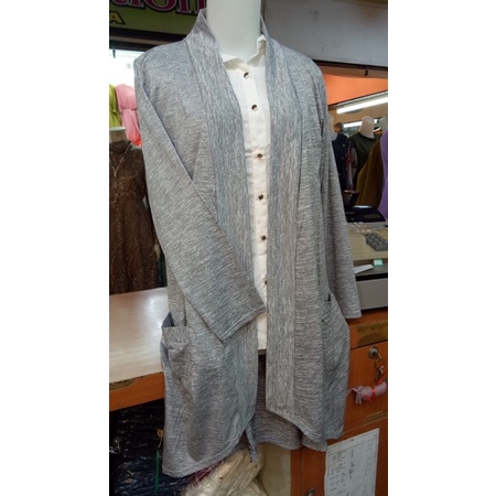 Cardigan Korea Cardigan Wanita Lengan Panjang Polos Cardigan Basic Bahan Kaos