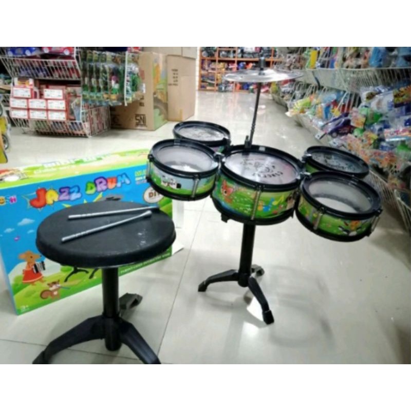 Drum Jazz Mini Drum isi 5 Kursi Mainan Drum Band MINI Mainan Anak Drum Mini