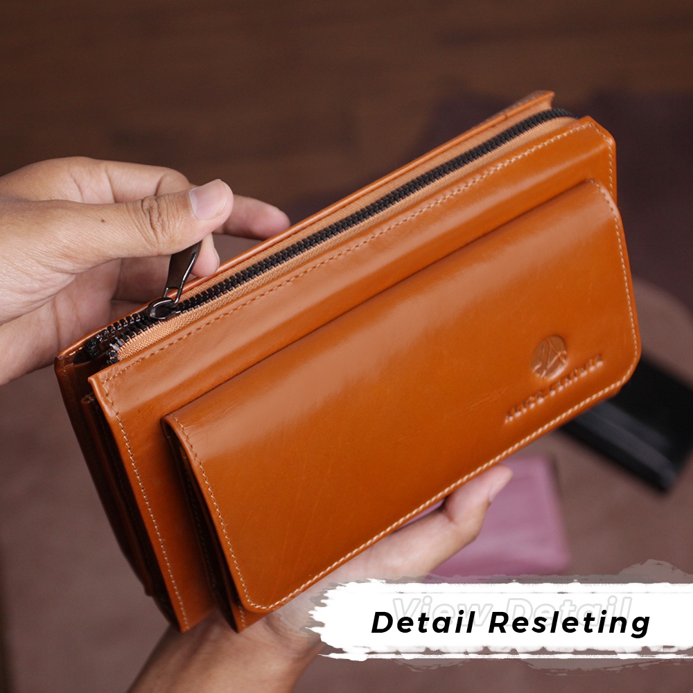 Dompet Kulit Wanita Dompet Kartu Pria Wanita Lipat Kulit Sapi Asli Original AH01 MARETHA WALLET Dompet Wanita Kulit Sapi Asli ALICE LEATHER AH01 KUALITAS TERJAMIN MEMUASKAN